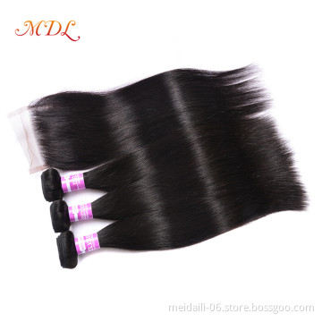 Wholesale vendor 3 bundles brazilian virgin curly human virgin hair mixed length with lace closure